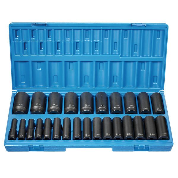 1/2" Dr. 26 Pc. Deep Length Metric Set - 12 Point GRE1726MD