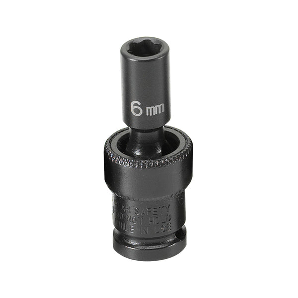 1/4" Drive Standard Metric Universal Impact Socket - 6mm