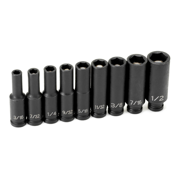 1/4" Drive 9 pc. Deep Magnetic Impact Socket Set GRE9709DG
