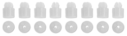 1967 - 1968 Camaro Headlight Bezels Mounting Nuts Set, 8 Pieces