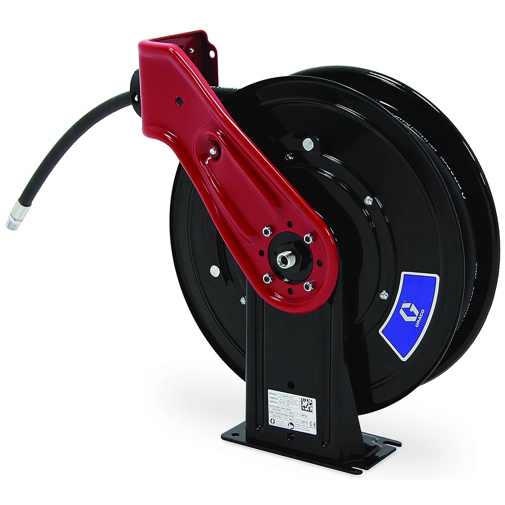 Graco SDX 20 Oil Hose Reel – SDM65C, 1/2 in x 50 ft, Red