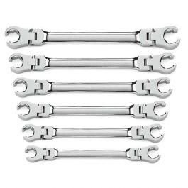 GearWrench 6pc Flex Head Flare Nut Metric Wrench Set
