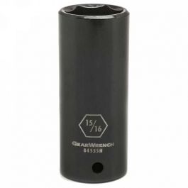 GearWrench 1/2" Drive 6 Point Deep 15/16" Impact Socket- SAE