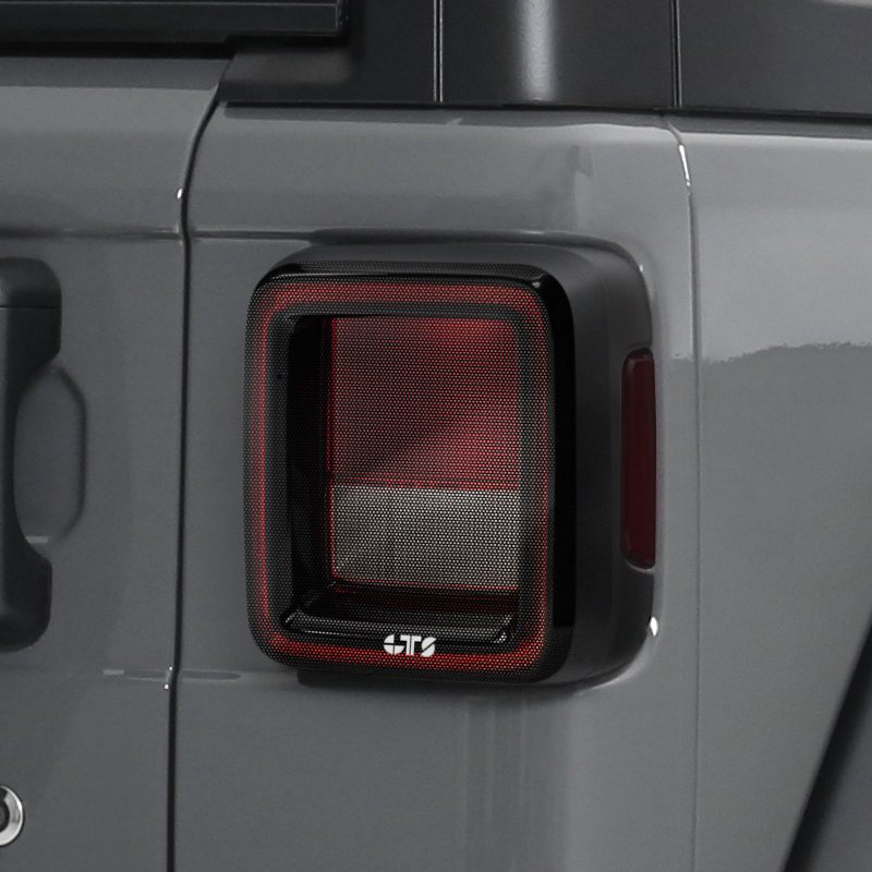 GT Styling GT4644X Rear Taillight Covers 2pc. Carbon Fiber for 18-26 Jeep Wrangler JL & JL Unlimited
