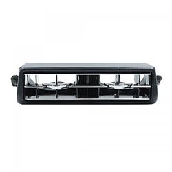 1967 - 1968 Camaro CUSTOM Center Dash Black and Chrome AC Vent Assembly with 2.5-inch Hose Adapter
