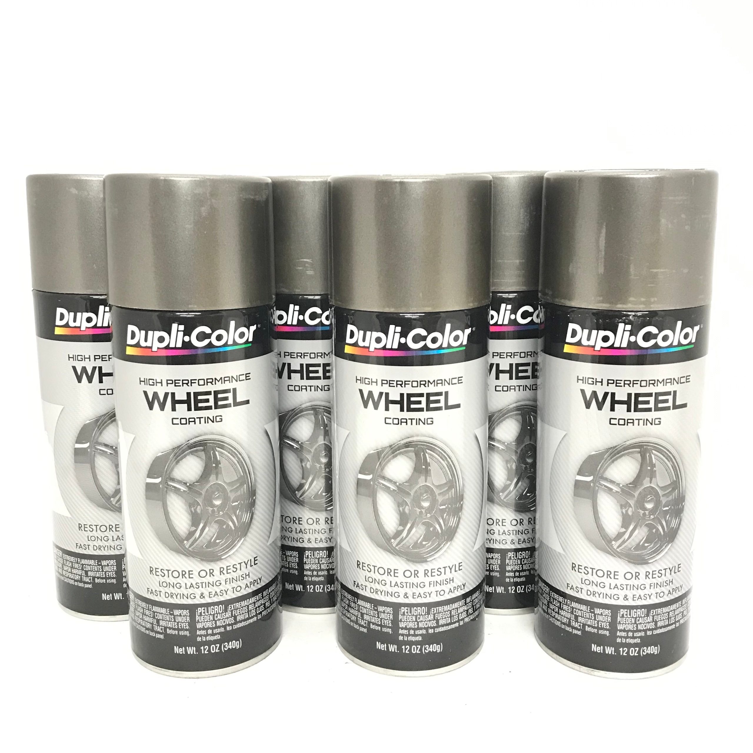 Duplicolor HWP102 - 6 Pack Wheel Coating Spray Paint Graphite - 12 oz