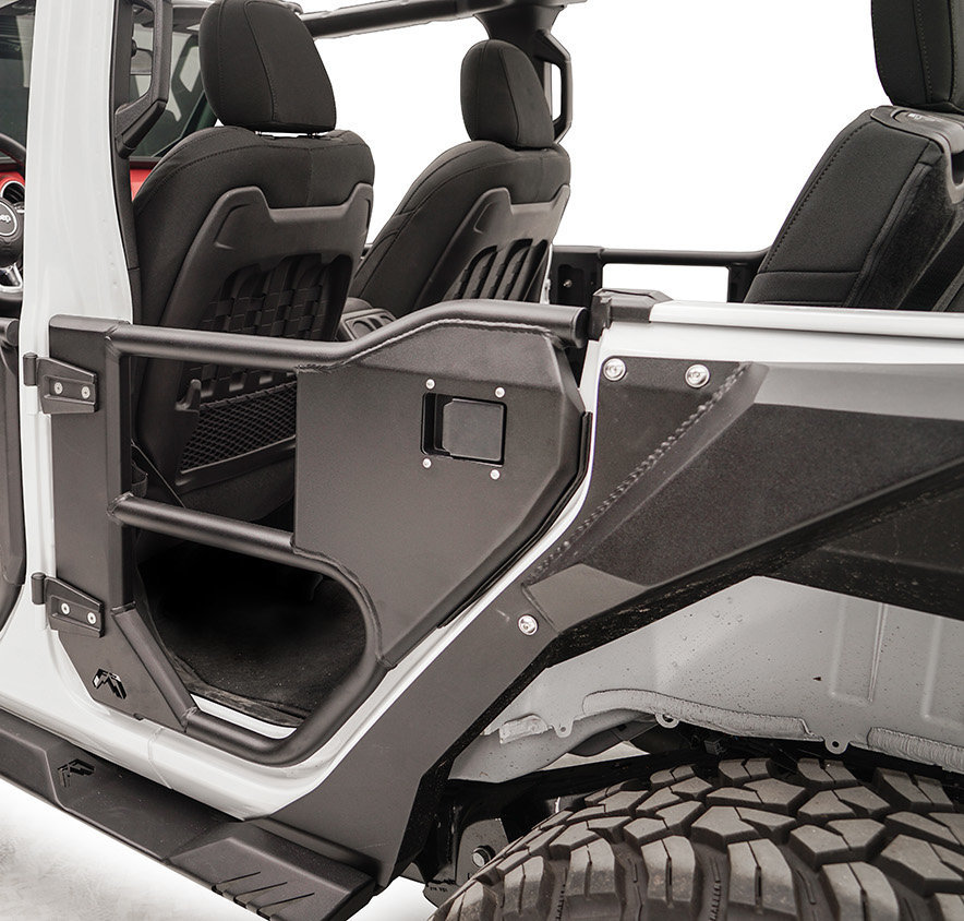 Fab Fours JL1033-1 Rear Half Tube Doors for 18-26 Jeep Wrangler JL Unlimited & Gladiator JT