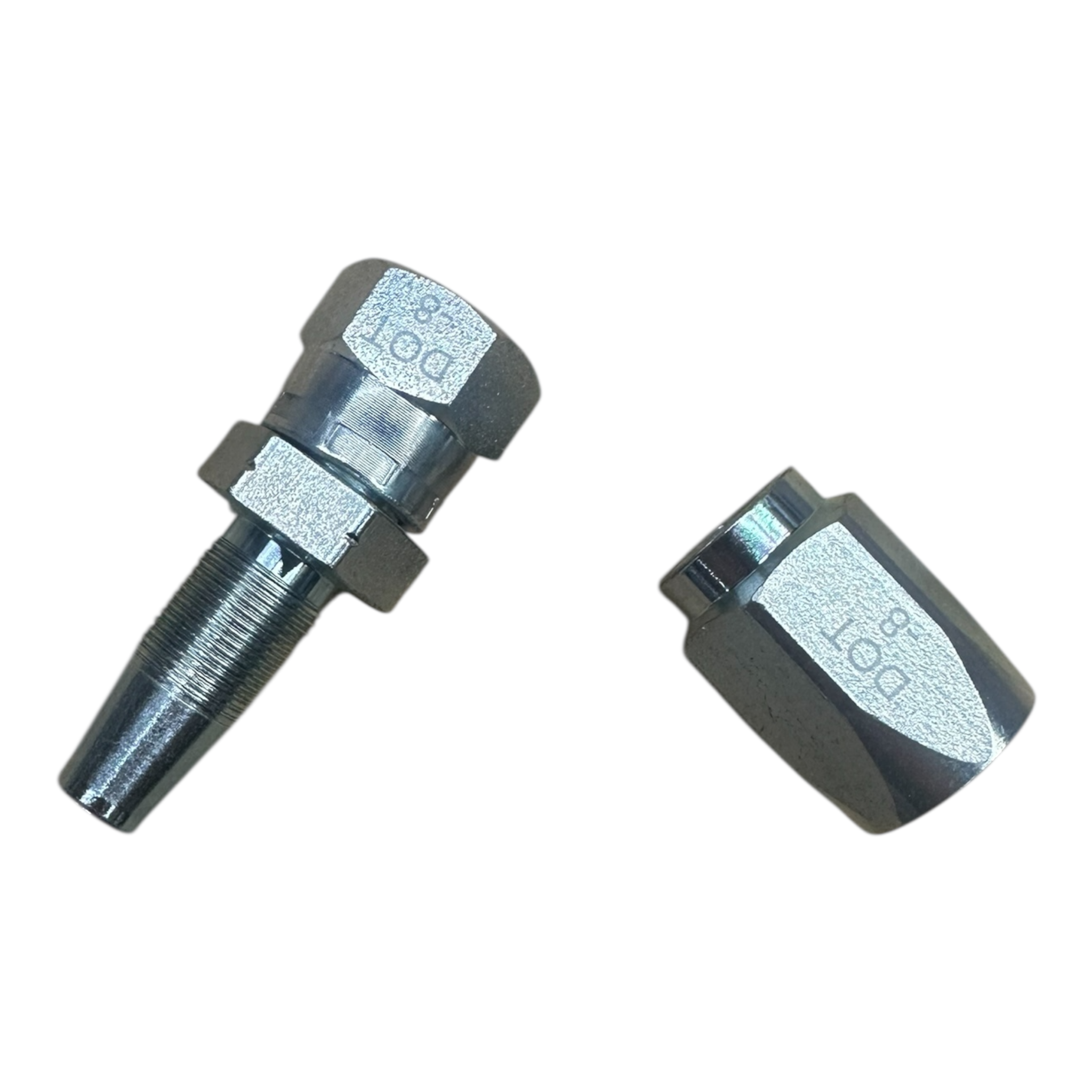 Reusable 1/2" Hydraulic Hose Fitting, 45° SAE Female Flare, 20821-8-8P