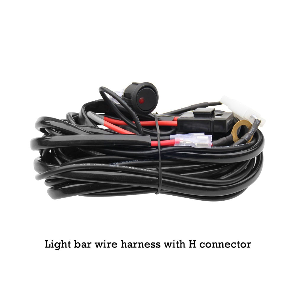 16AWG Normal H Connector Truck Jeep ATV UTV Wire Harness For Light Bar