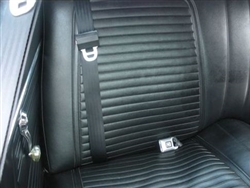 1967 - 1968 Camaro Coupe Rear Retractable Shoulder 3 Point Seatbelts Set with Starburst Push Buttons and Choice of Webbing Color