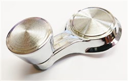 1967 - 1969 Camaro CUSTOM Rear Window Crank Handle, SHORTIE Single Bar Solid, Chrome with Chrome Knob