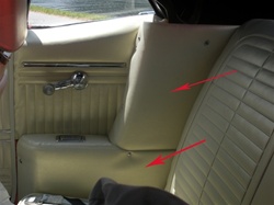 1967 - 1969 Camaro Rear Side Panel Arm Rest Cover Material Set, Convertible 4 Pieces