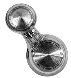 1967 - 1969 Camaro CUSTOM Rear Window Crank Handle, SHORTIE Single Bar Solid, Chrome with Clear Knob
