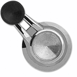 1967 - 1969 Camaro CUSTOM Rear Window Crank Handle, SHORTIE 2 Split Bar, Chrome with Black Knob