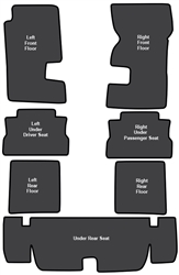 1967 - 1969 Camaro Floor Carpet Heat and Sound Deadening Set, OE Style Die Cut Material