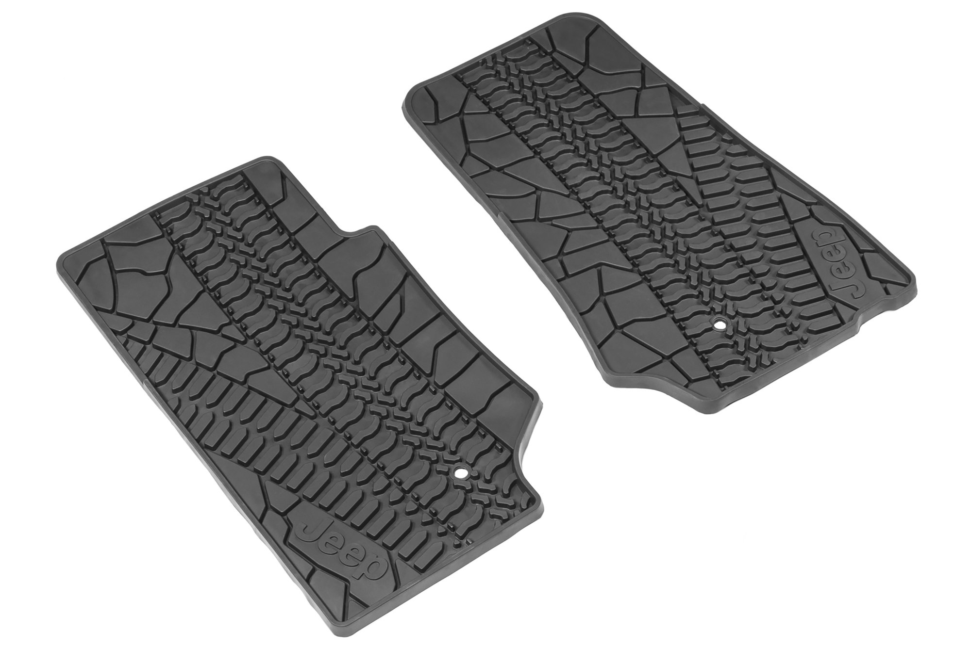 Mopar 82210164AC Floor Slush Mats with Tire Tread Pattern for 07-13 Jeep Wrangler JK