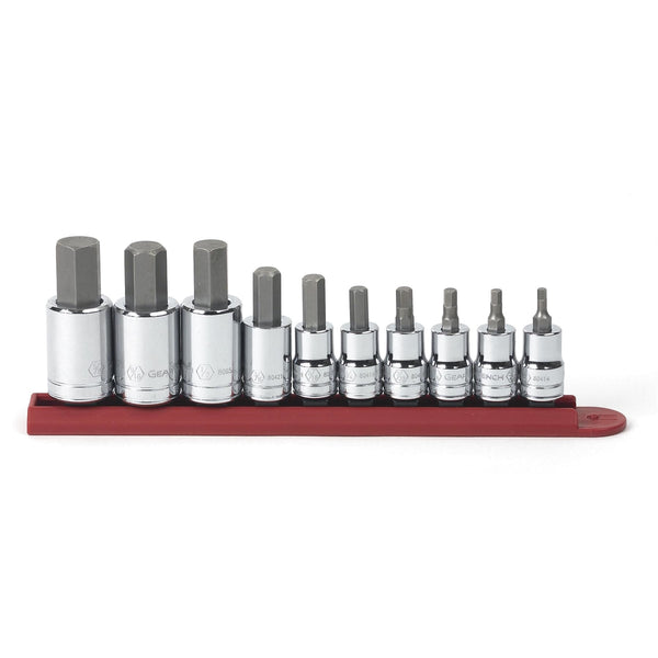 10 Piece 3/8" and 1/2" Drive SAE Hex Bit Socket Set