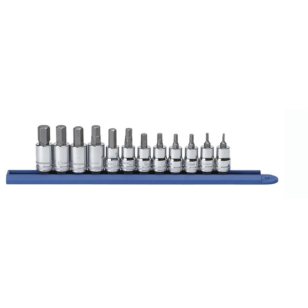 12 Piece 3/8" Drive Metric Hex Bit Socket Set