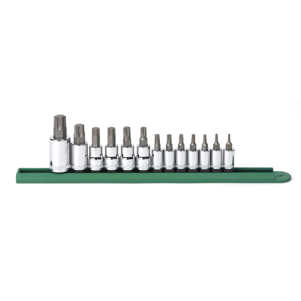 13 Piece 1/4", 3/8" and 1/2" Drive Torx¥¨ Press Fit Bit Socket Set