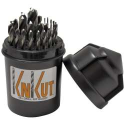 KnKut KnKut 29 Piece Drill Buddy Jobber Length Drill Bit Set with 3/8" Reduced Shank