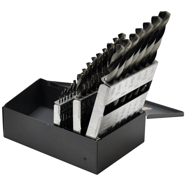 KnKut 29 Piece Jobber Length Drill Bit Set 1/16"-1/2" by 64ths