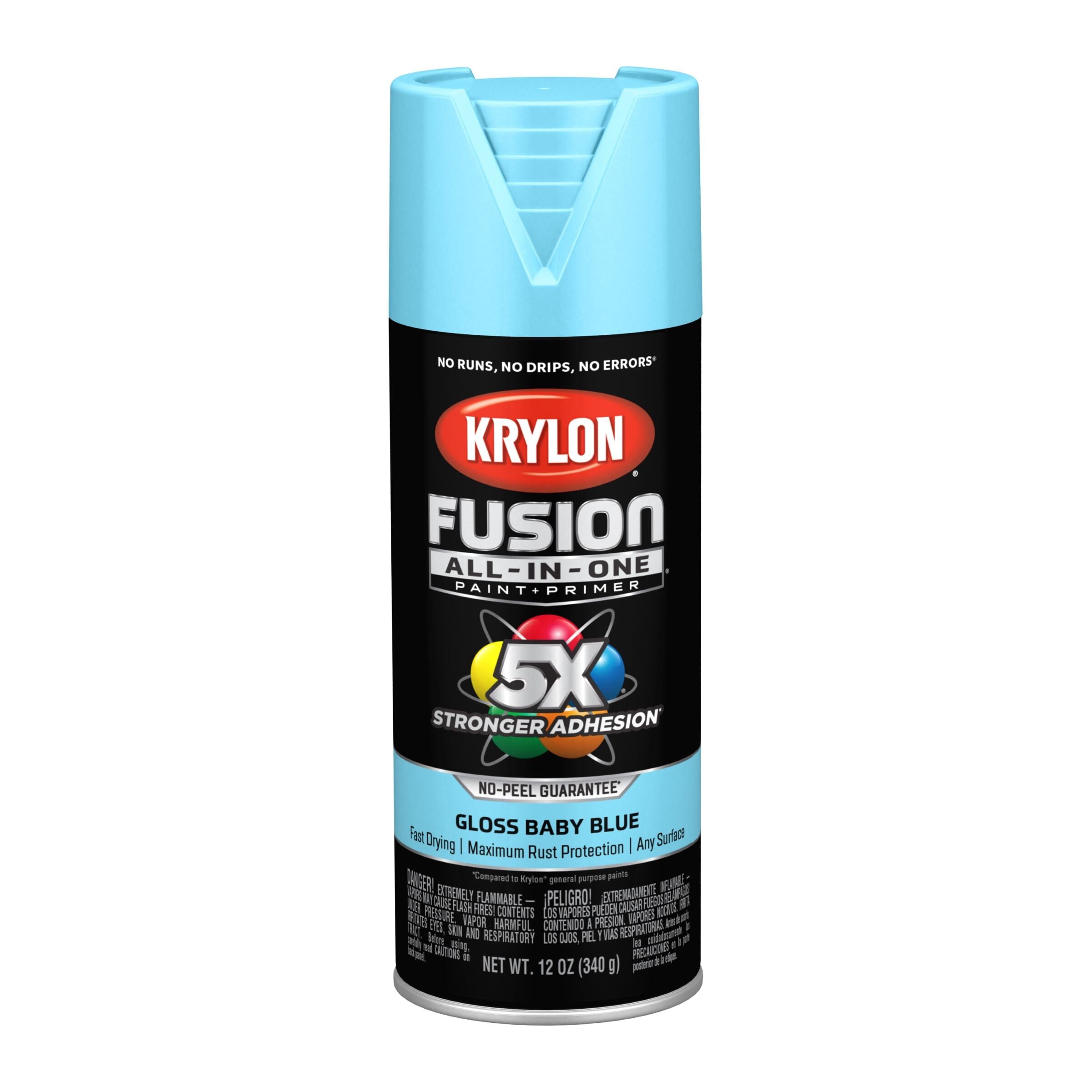 KRYLON 2840 - Gloss Baby Blue Fusion All-in-One Paint & Primer 12oz.