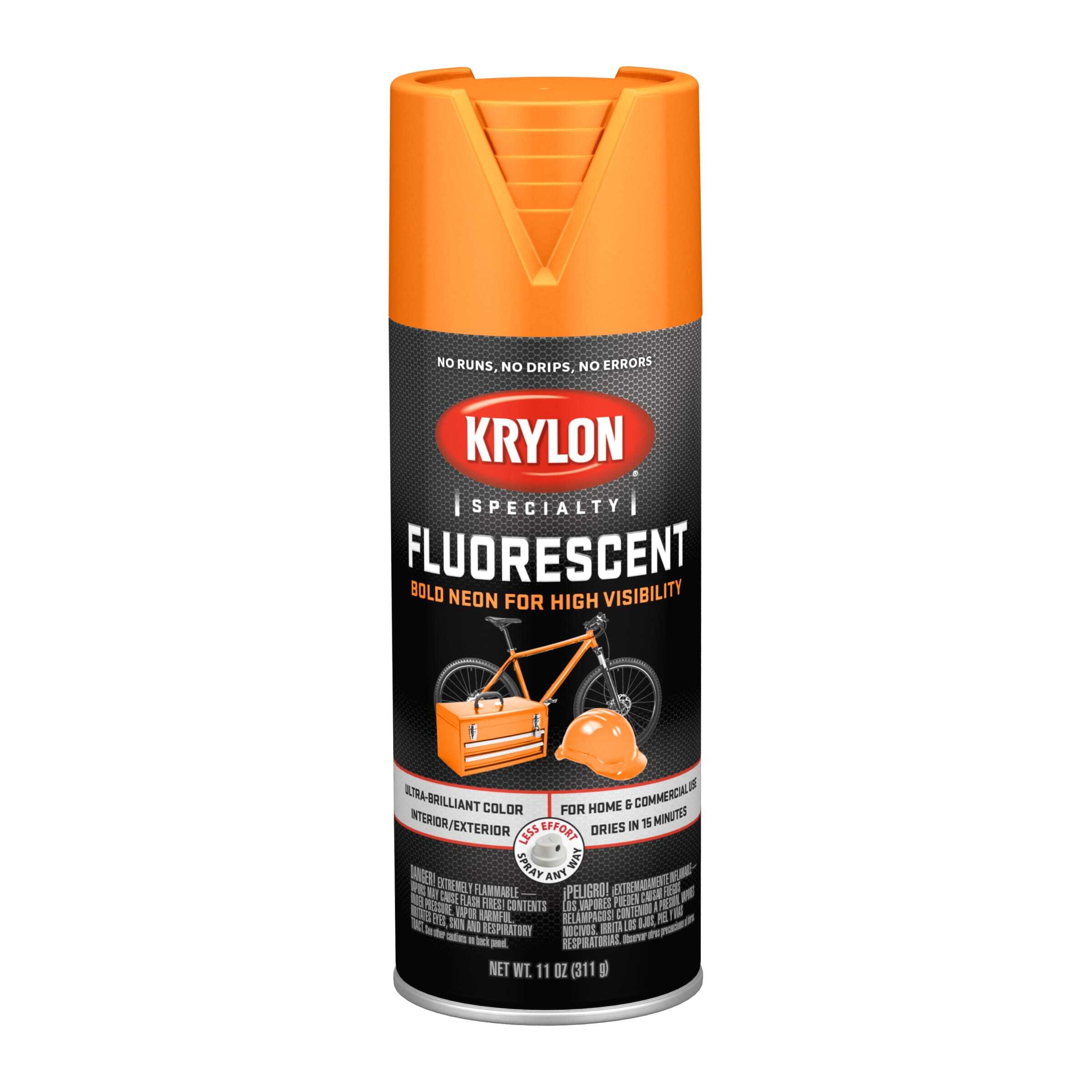 KRYLON 3102 Fluorescent Yellow Orange - Bold Neon for High Visibility