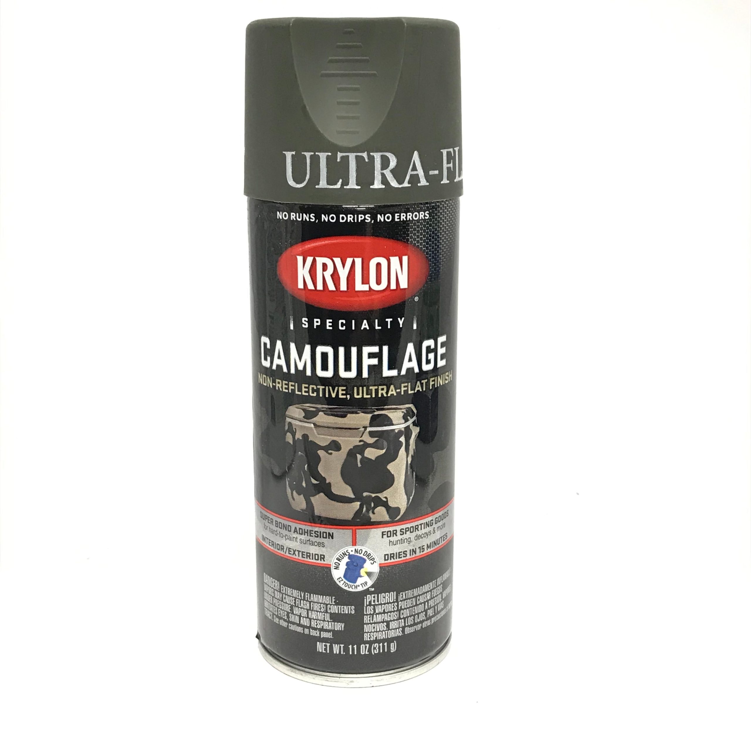 KRYLON 4293 OLIVE Camouflage Non-Reflective Ultra-Flat Finish Spray Paint-11 oz Aerosol