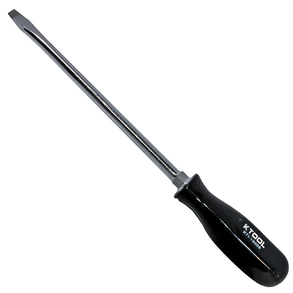 8" Slotted Screwdriver with Black Handle
