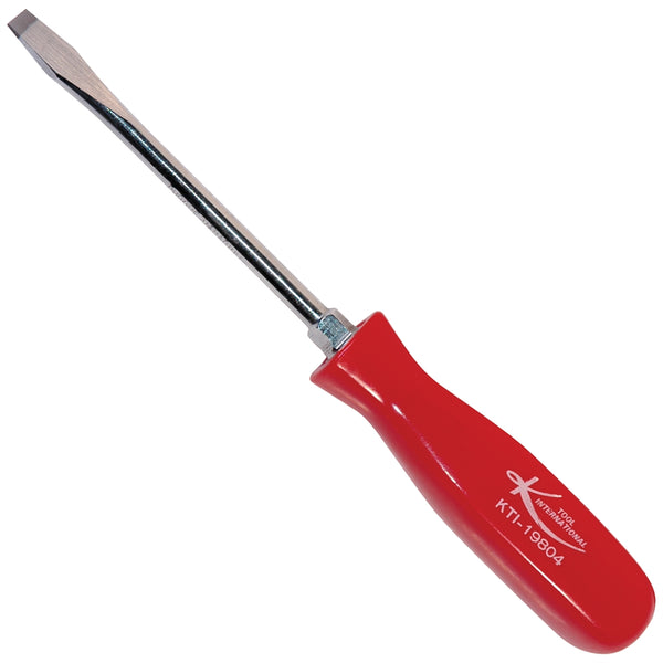 4" Slotted Screwdriver with Red Handle