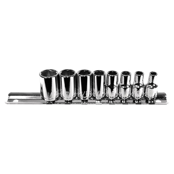 8 Piece 1/4" Drive 6 Point SAE Socket Set