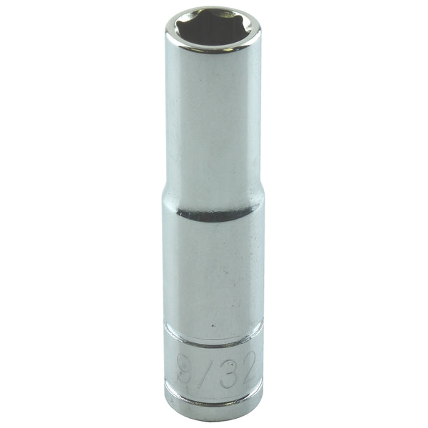 1/4" Drive 6 Point Deep Socket, 9/32"