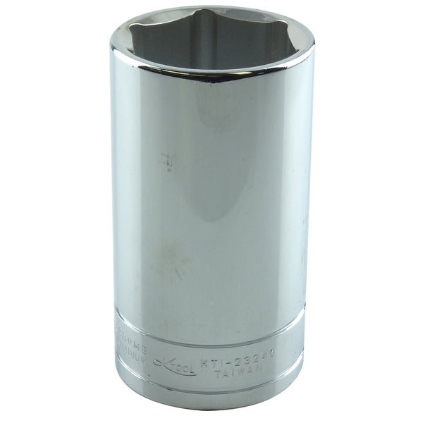 1/2" Drive Deep 6 Point Chrome Socket, 1-1/4"