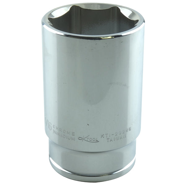 1/2" Drive Deep 6 Point Chrome Socket, 1-7/16"