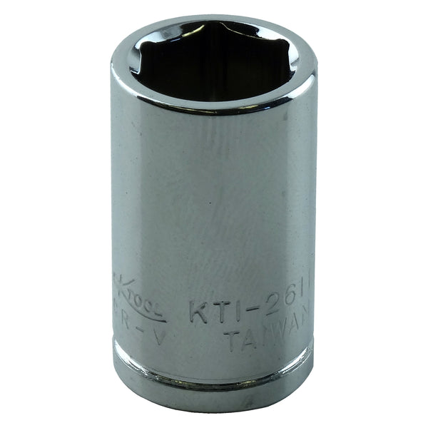 1/4in. Drive Standard 6 Point Chrome Socket 12mm