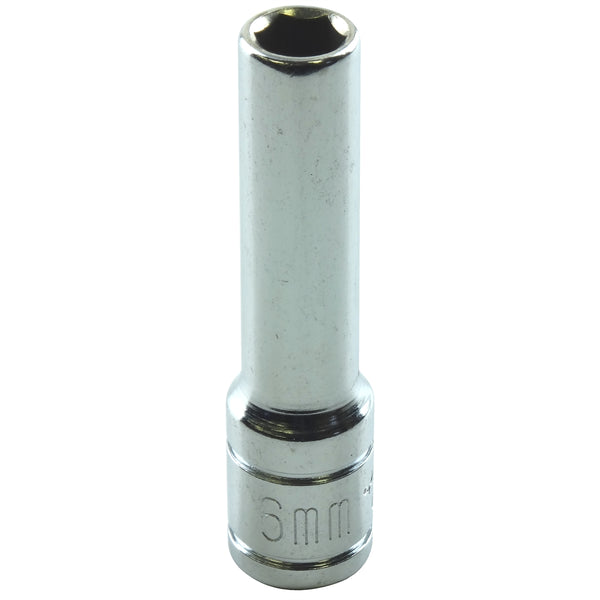 1/4in. Drive Deep 6 Point Chrome Socket 6mm