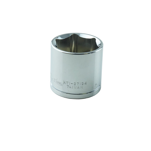3/8" Drive Standard 6 Point Chrome Socket, 24mm