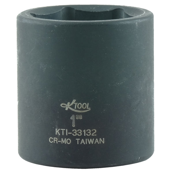 1/2" Drive Standard 6 Point Impact Socket 1"