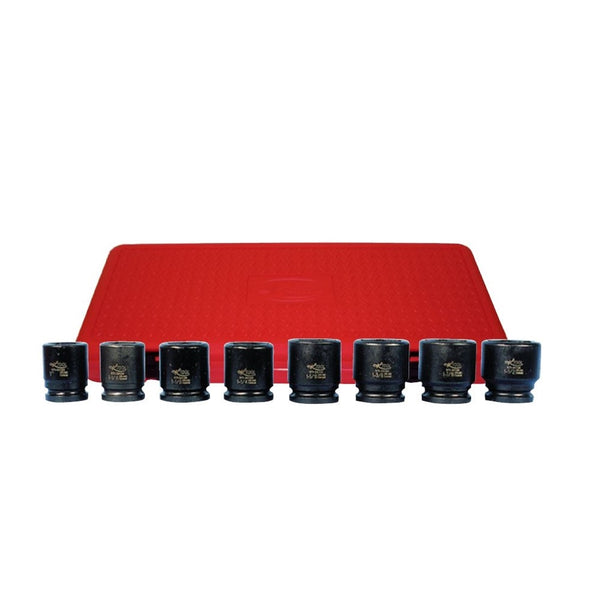 8 Piece 3/4" Drive 6 Point Standard Impact Socket Set