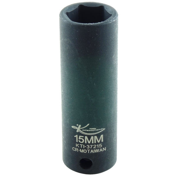 3/8in. Drive Deep 6 Point Impact Socket 15mm