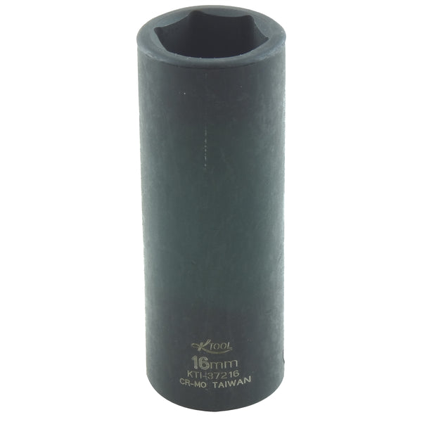 3/8in. Drive Deep 6 Point Impact Socket 16mm