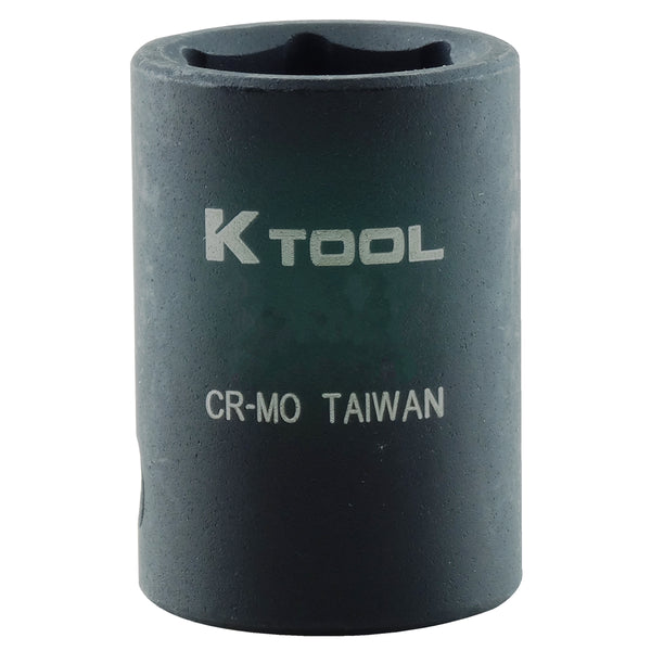 1/2in. Drive Standard 6 Point Impact Socket 19mm