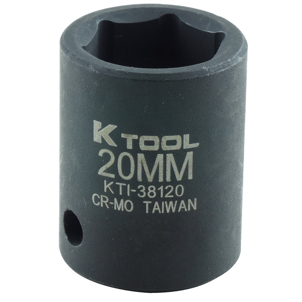 1/2in. Drive Standard 6 Point Impact Socket 20mm