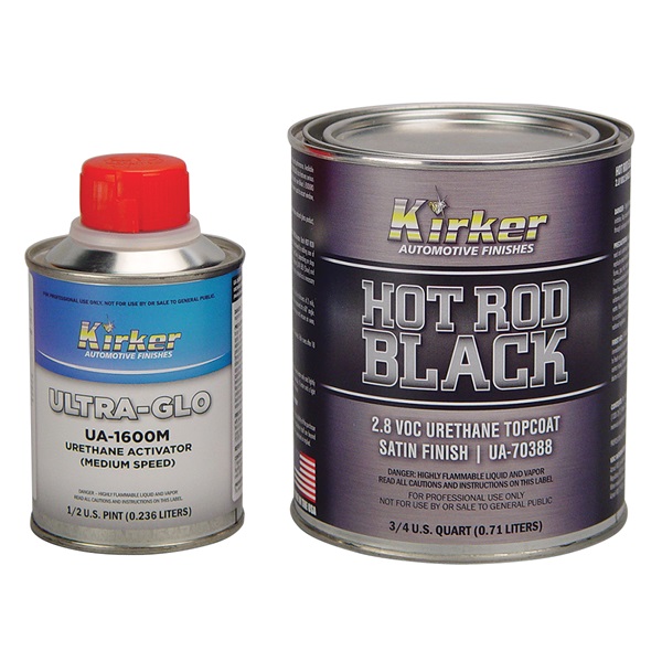 Kirker Hot Rod Black Satin Finish Urethane Topcoat 1-Qt Kit