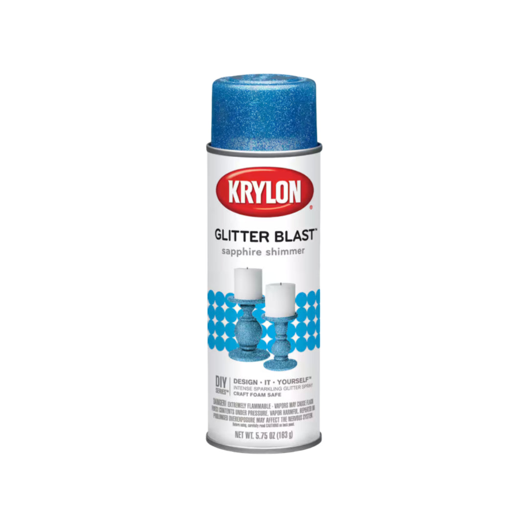 KRYLON 3814 -- Glitter Blast Sapphire Shimmer 5.75 oz
