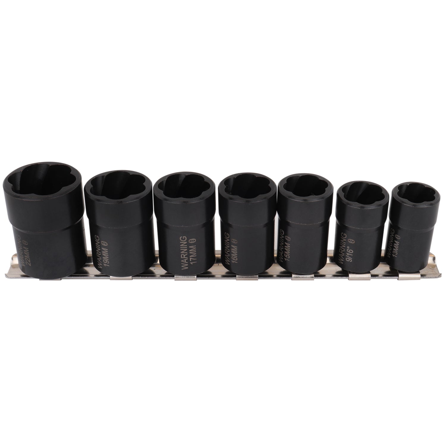 3/8″ Drive 7 Piece Twist Socket Oil Drain Plug Removal System