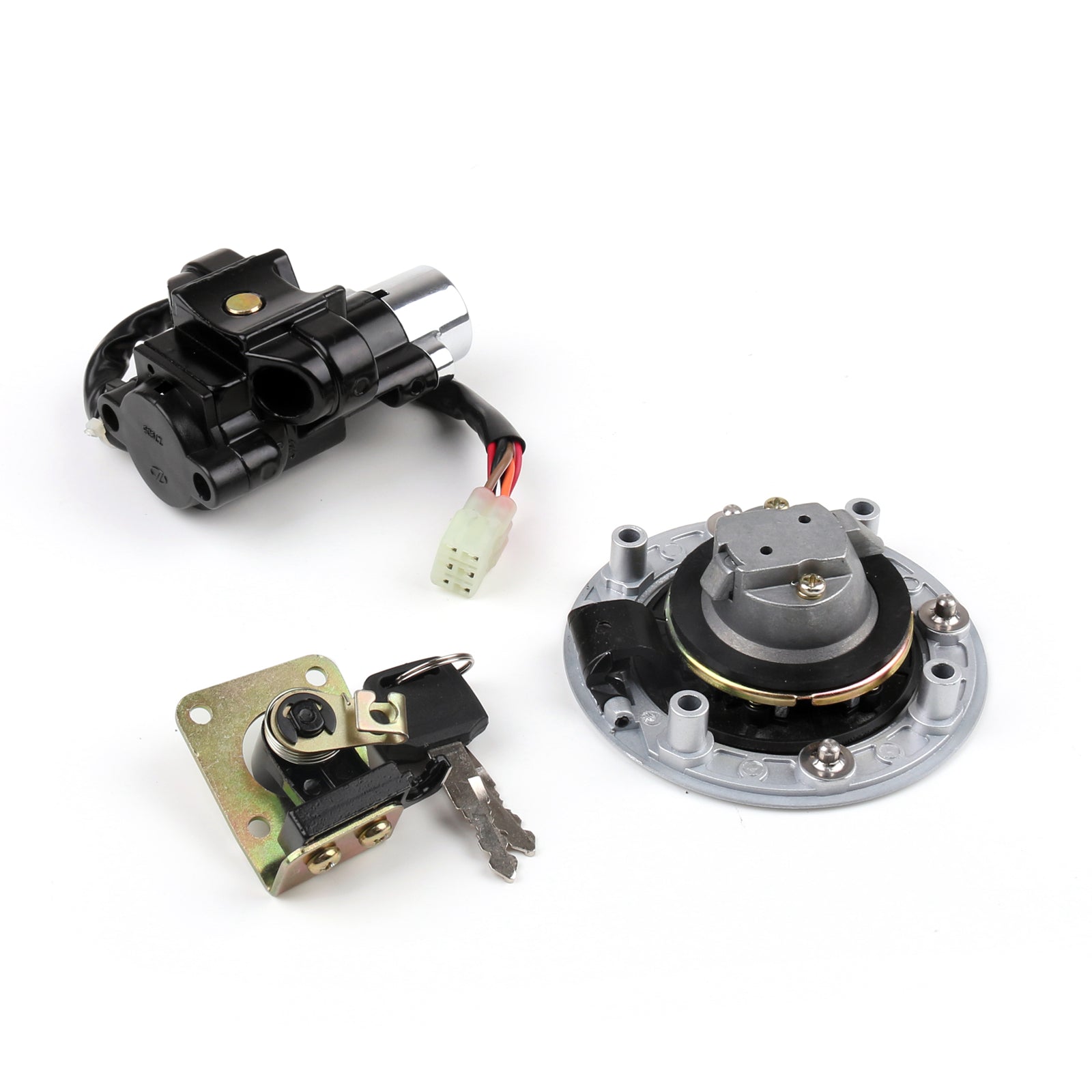 Ignition Switch Fuel Cap Seat Lock Set For Suzuki GSXR 600 97-00 GSX-R 750 93-99