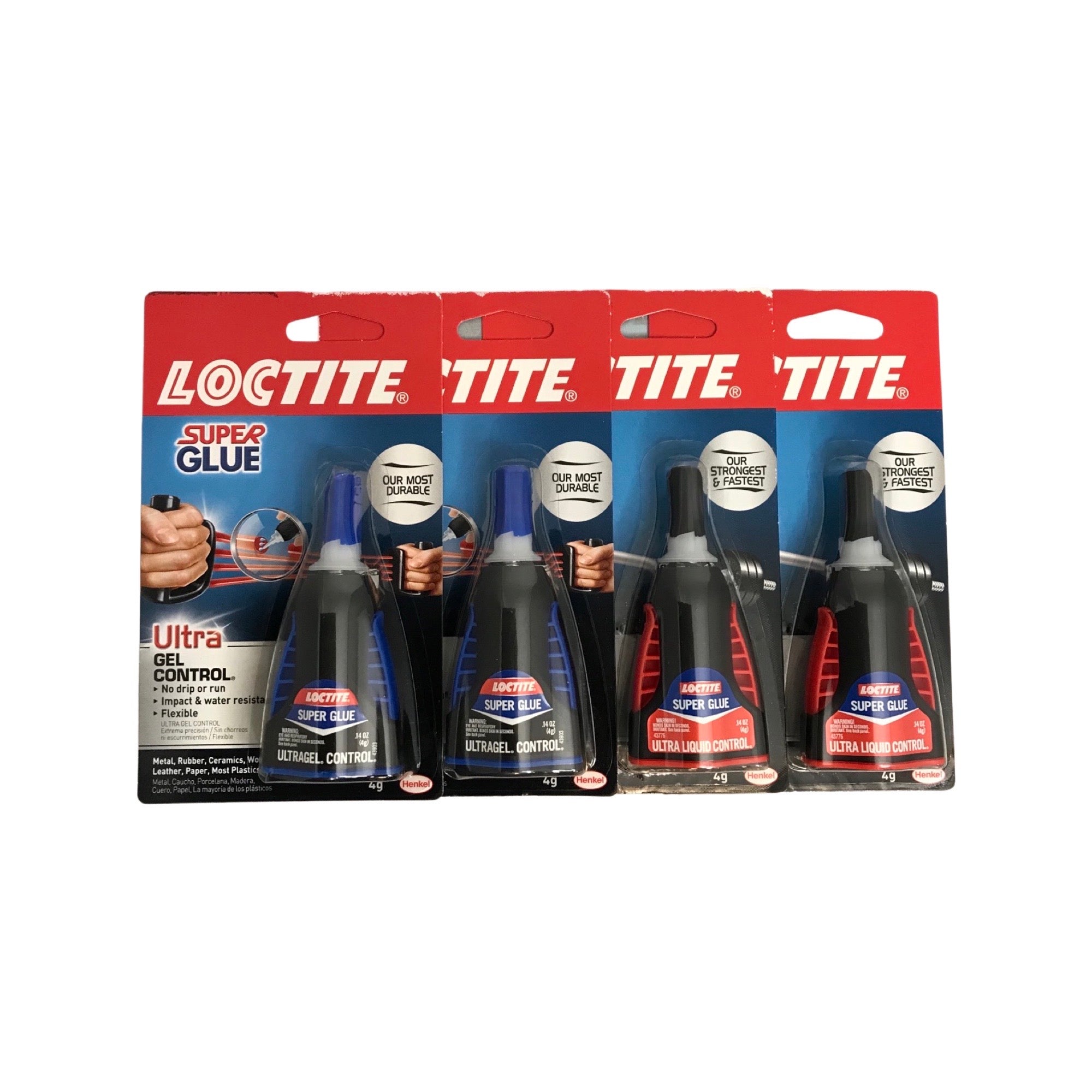 LOCTITE -2 UltraGel and 2 Ultra Liquid Super Glue 4 pack