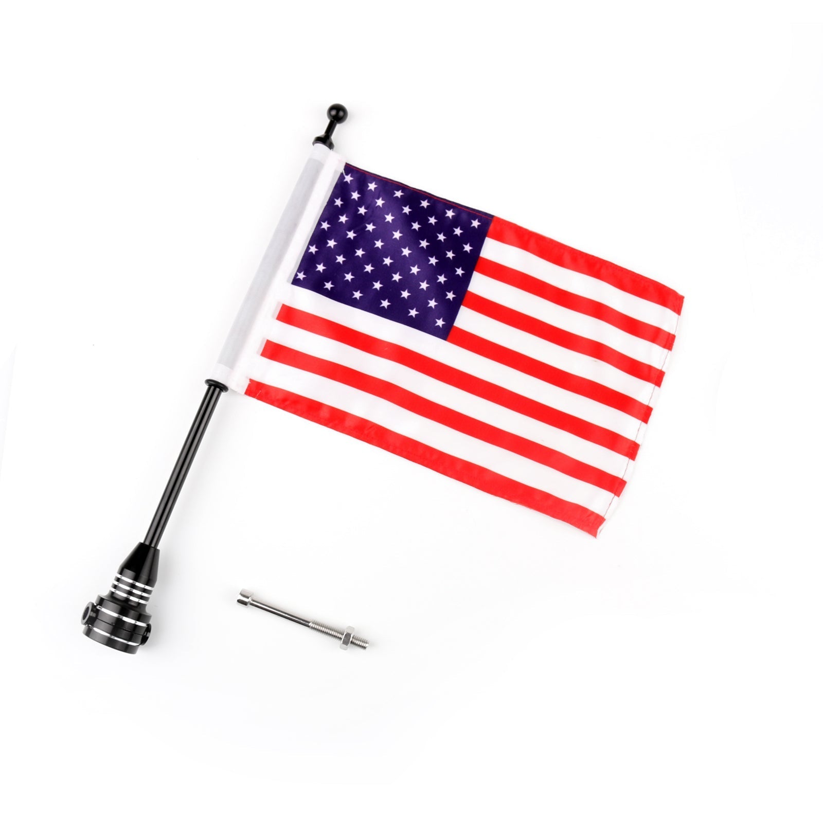 Custom Motorcycle Rear Side Mount Flag Pole with USA Flag For Harley Generic