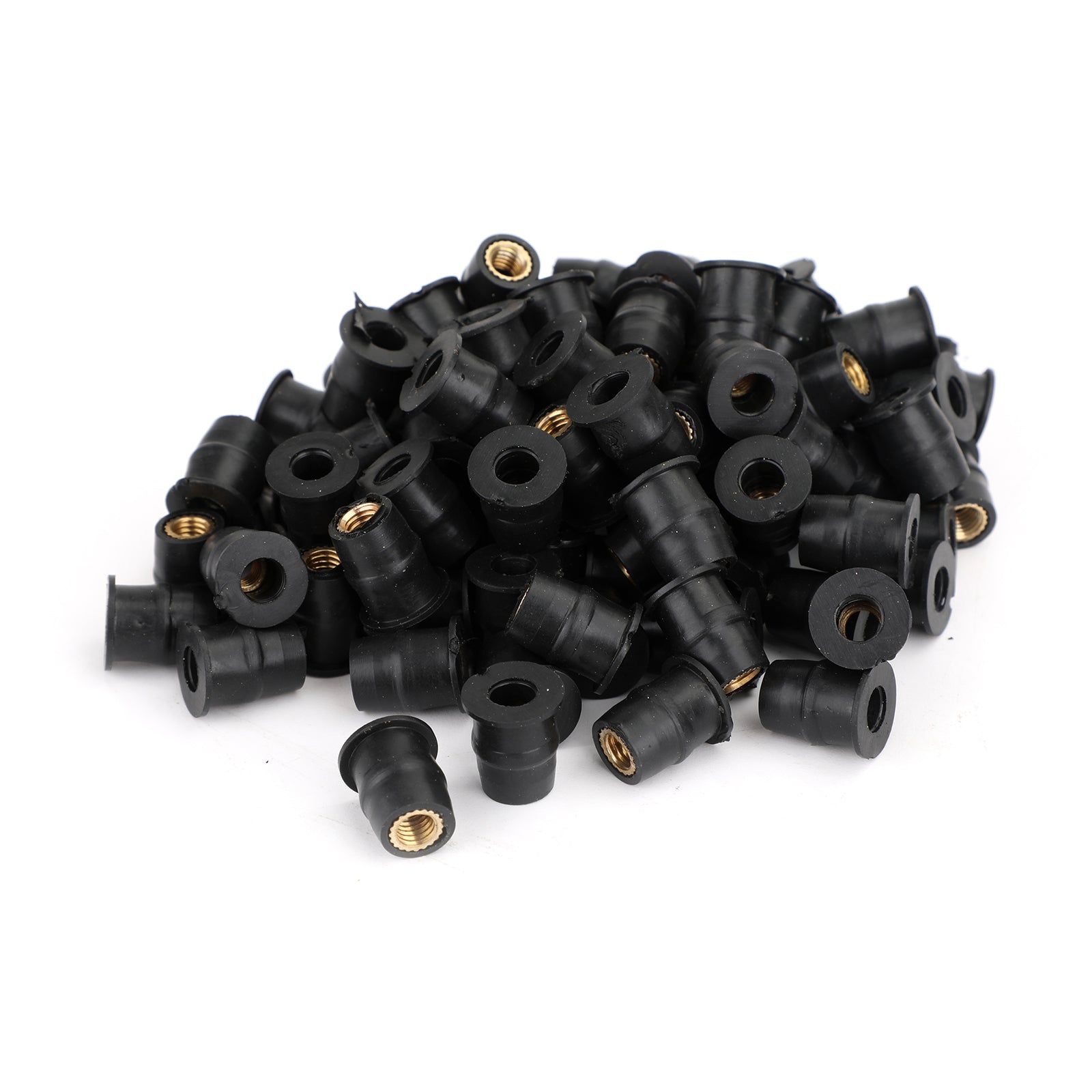 100 Quantity 10-32 M5 Rubber Well Nut Windscreen & Fairing 3/8 Wellnuts - 5mm Generic